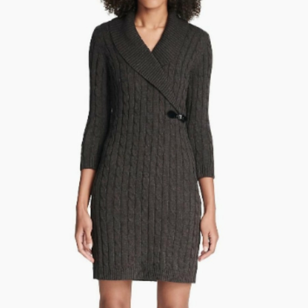 Calvin Klein Cable Knit Sweater Dress